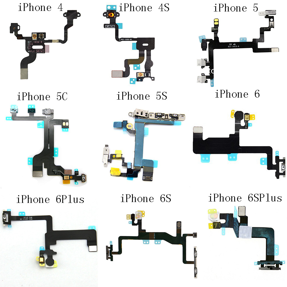 Replacement parts For iPhone 6S Plus 6S 6P 6 5S 5 5C 4S 4 power on off switch flex cable